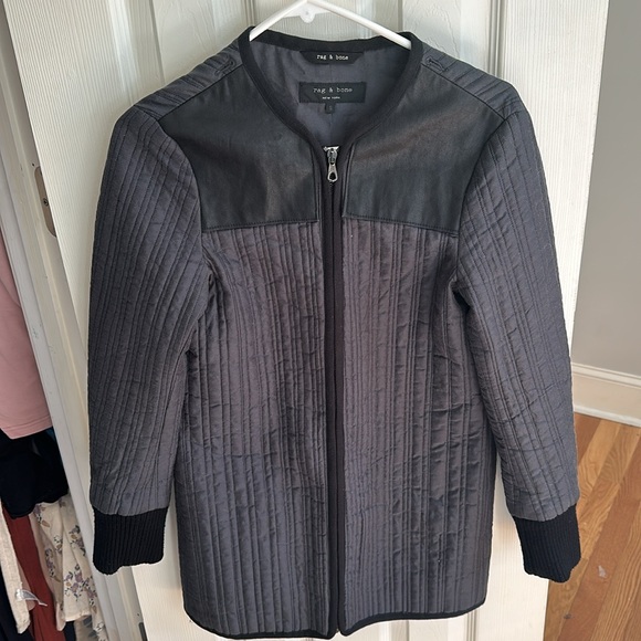 Rag & Bone Belfast Coat Waxed Canvas Pocket Double 2-in-1 Parka  Sz Small - Picture 4 of 5